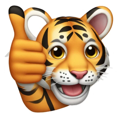 tiger print thumbs up sticker