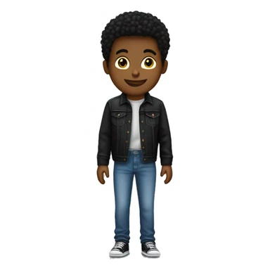 Adolescente con polera negra levis en el computador sticker