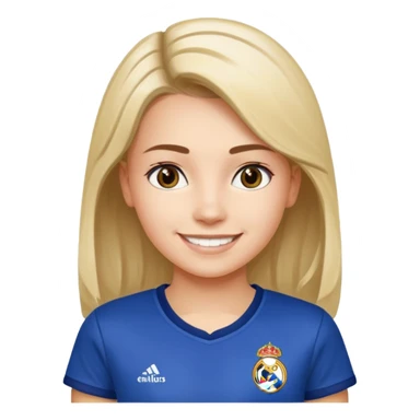 Girl with T-shirt real madrid sticker