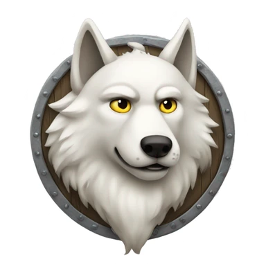 Viking white wolf sticker