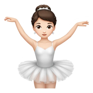 brunette ballerina sticker