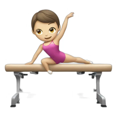 Gymnast who is doing pommel horse sticker