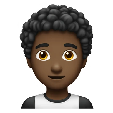 Niño de pelo negro, sin gafas, ojos negros, piel clara sticker