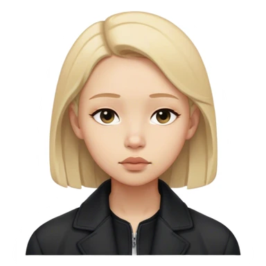 From your image, you seem to have a calm, introspective vibe. The slightly tilted head, soft gaze, and closed lips give off a thoughtful, maybe even a little tired or pensive expression. The black jacket adds a cool, casual touch, and the lighting gives the whole picture a slightly dreamy, low-key aesthetic.

If I were to translate that into emojis, it might look like this: 🖤🤔😌🧥💭 sticker