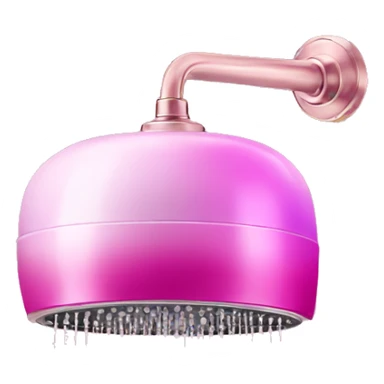 Pink ombre shower head with glitter  sticker