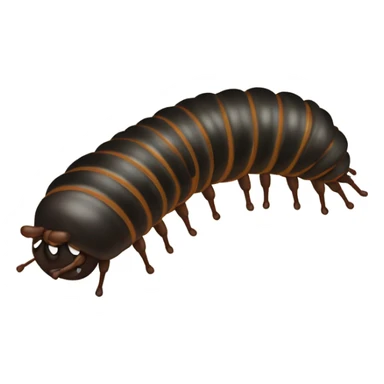 Millipede with eyes sticker