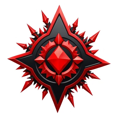 red and black chaos shards legion emblem sticker