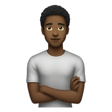 Young black man in digital Space sticker