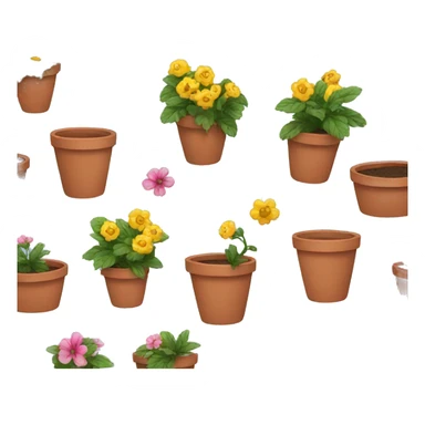 flower pots sticker