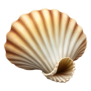 seashell realistic sticker