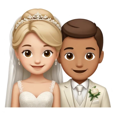 Girl and boy married  sticker