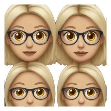 Michelle geller blue eyes wearing black glasses  sticker
