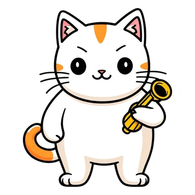 De un gato gracioso con Gaga’s y in mate sticker