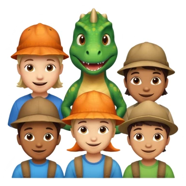 Dinosaur Hat Kids sticker