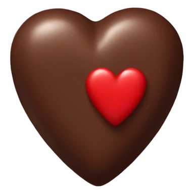 A chocolate with red heart sticker