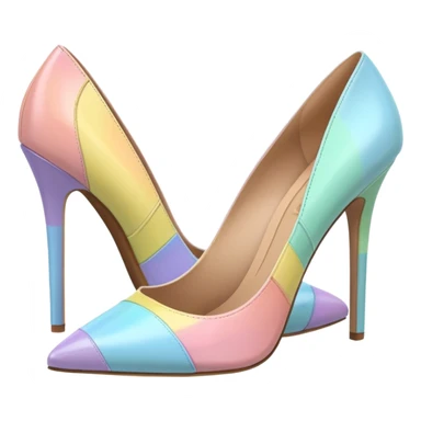 Rainbow pastel heels sticker