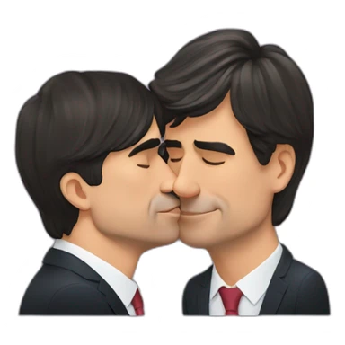 Pedro Sánchez kiss Carles Puigdemont sticker