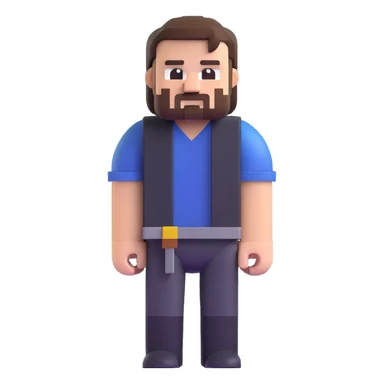 Jack Black as a Minecraft character sticker