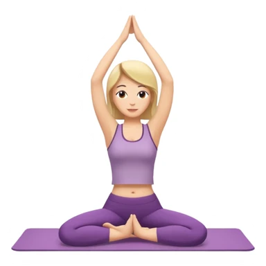 woman doing yoga sticker