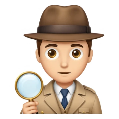 Detective with a magnifying glass  sticker