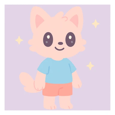 furry anthro character, casual clothes, friendly expression sticker