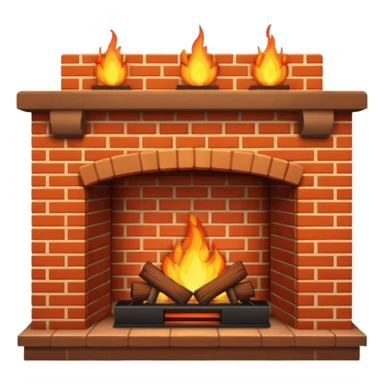 Fireplace sticker