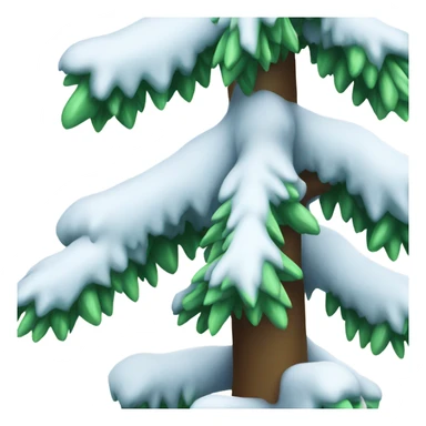 snowy christmas tree sticker