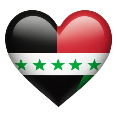 Iraq flag in hear  sticker