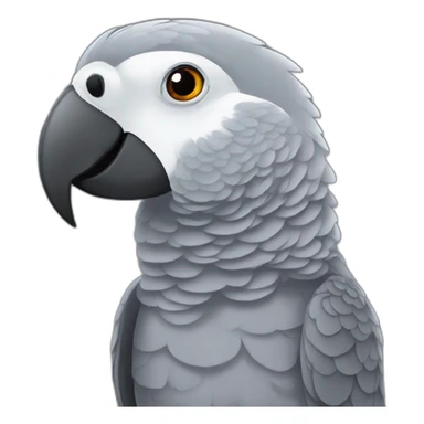 African grey parrot with long lashes sticker