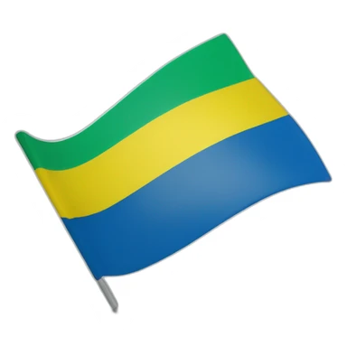 Drapeau bleu vert jaune le bleu est en haut le vert au milieu le jaune en bas sticker