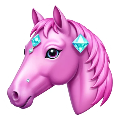 Pink horse with diamonds  sticker