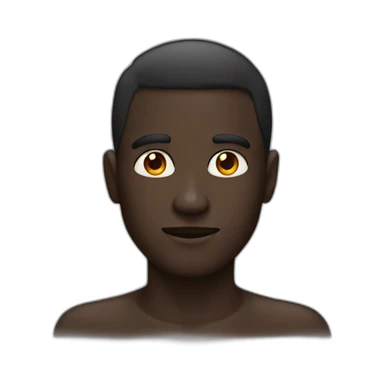mysterious dark-skinned male portrait sticker