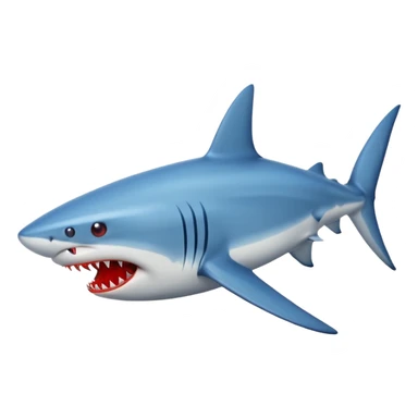 blue Shark attack efferct with blood sticker