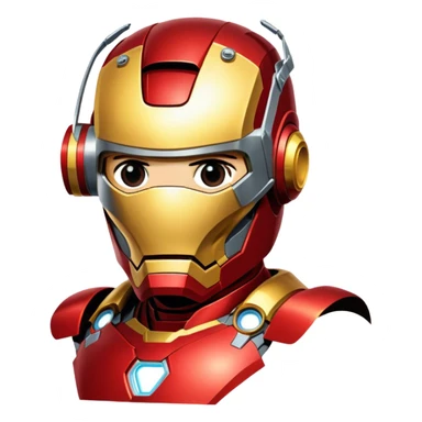 iron man with goggles sticker