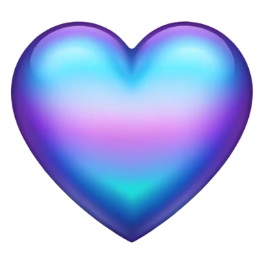 Gradient iridescent purple indigo blue cyan hert sticker