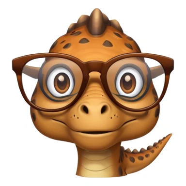 dinosaur with glasses sticker