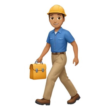 guy working walking  sticker