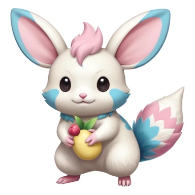 Tropical Exotic Colorful Minccino-Pachirisu-Emolga-fusion  sticker
