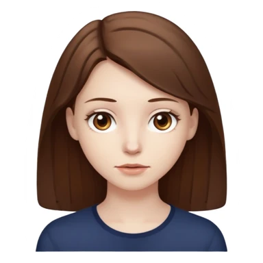 Pale skin, 3a hair brown, brown eyes sticker