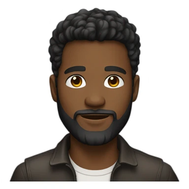 stylish 25 year old with a beard and brown skin sticker