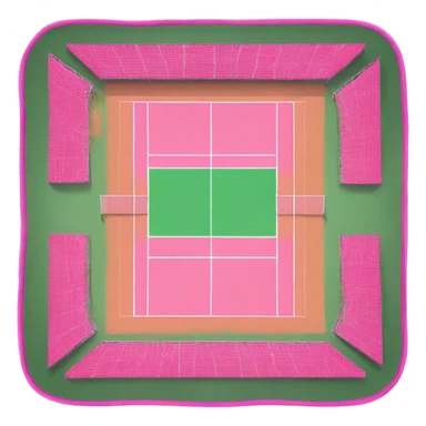 Pink tennis court  sticker