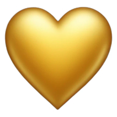 golden color heart ios sticker