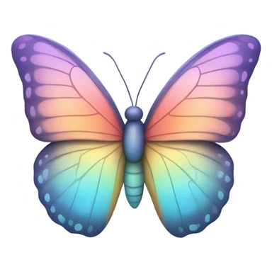 Pastel rainbow butterfly sticker