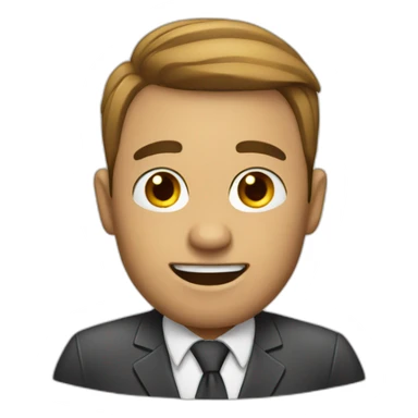 Man with a New job offer sticker