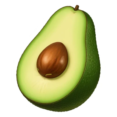 Cartoon Half Avocado sticker