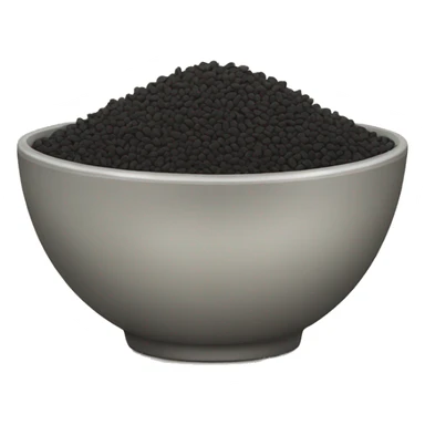 black sesame seeds in a bowl sticker