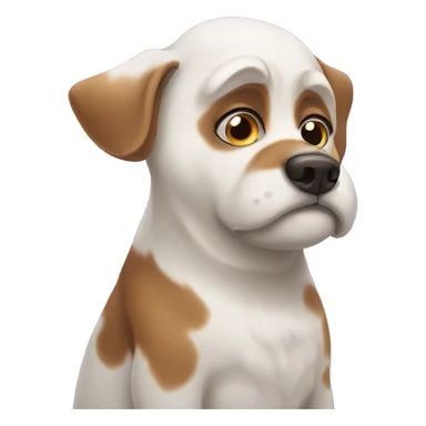 Dog waiting for message  sticker