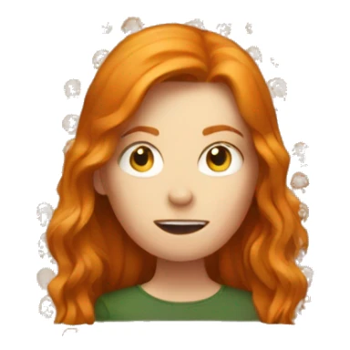 Long haired ginger woman having adhd sticker