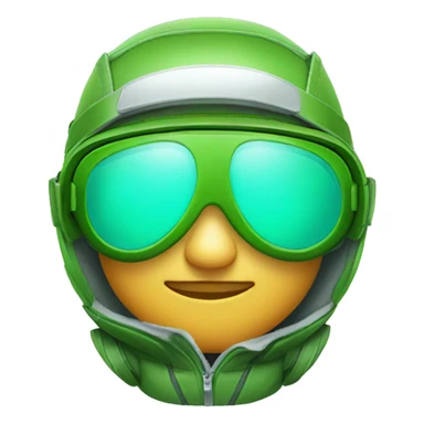 cool Green aviator goggles sticker