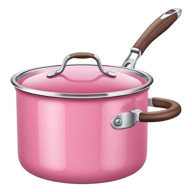 Pink sauce pan sticker